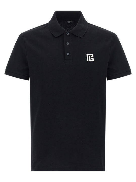 Embroidery Shirt Polo Bianco/Nero