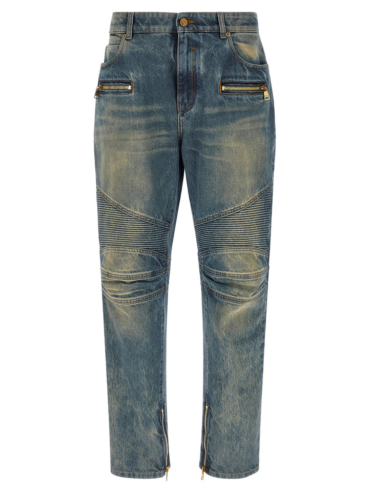 Balmain Biker Jeans - Blu | a50d5c661e0b344ac29472e167ae3261865596cf