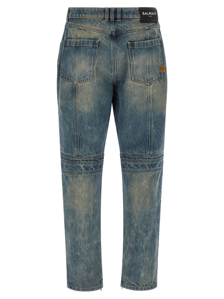 Balmain Biker Jeans - Blu | f004bc667bb5090d6b869477b11f95017e9e7ba6
