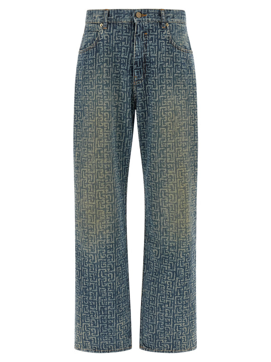 Monogram Jeans Blu