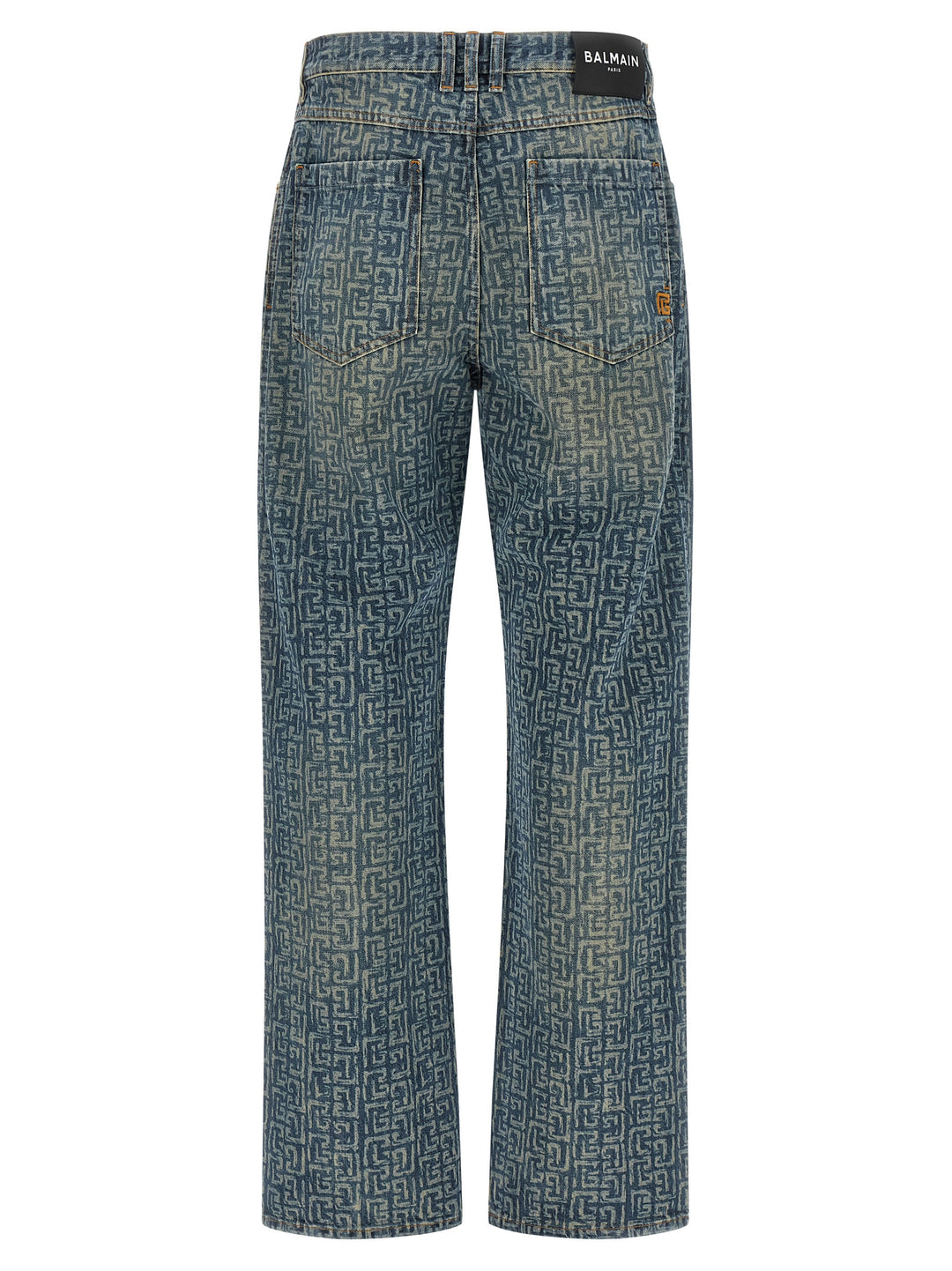 Balmain Monogram Jeans - Blu | 05bd6c9e007db46530b648687bbb240d8dc5b95d