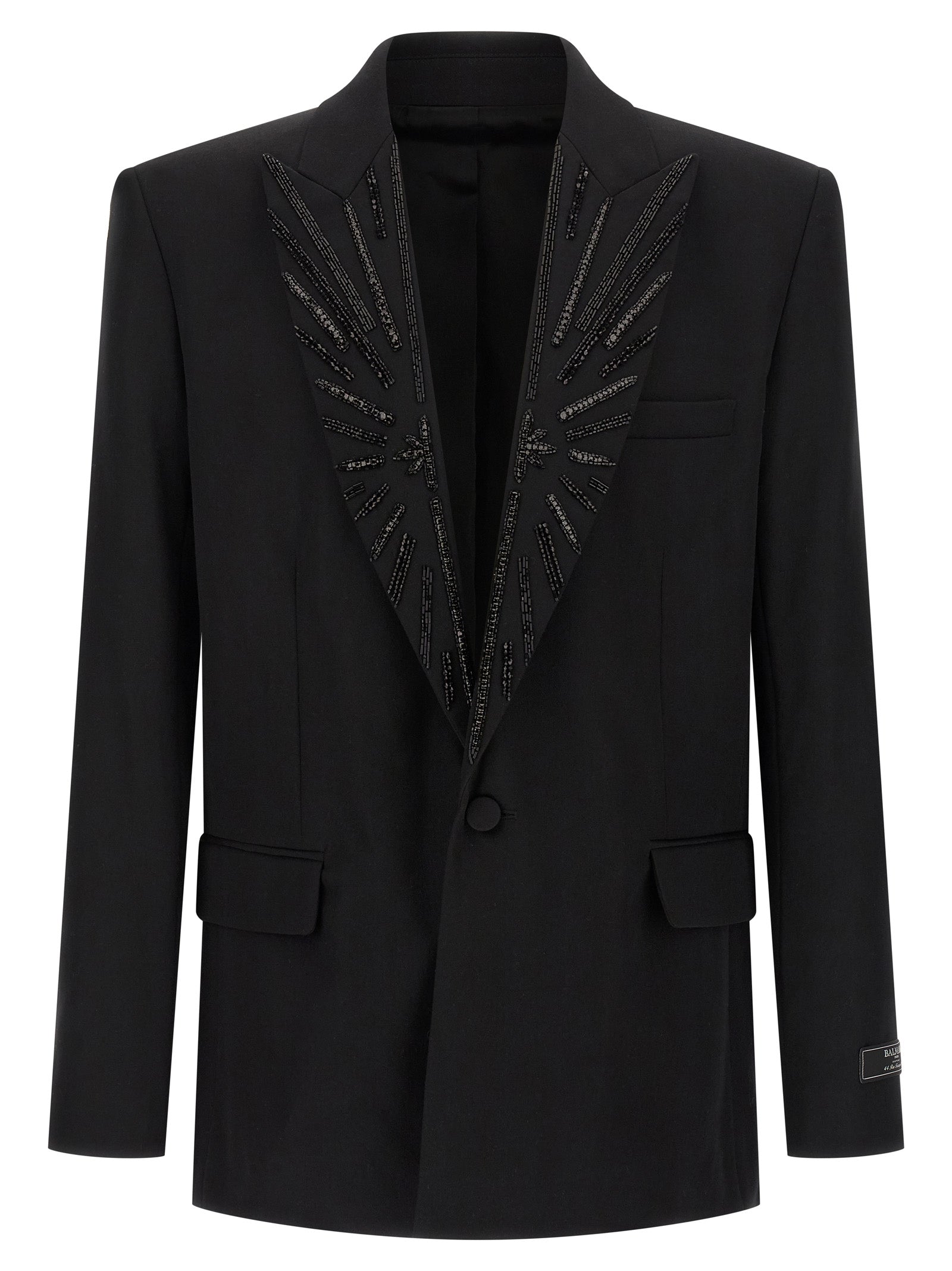 Balmain Crystal Blazer - Nero | e83cd1abeba6a18240fc3ae3f253f7c35c0e31d0