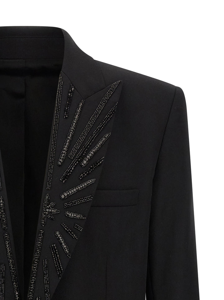 Balmain Crystal Blazer - Nero | a325026b58e740f8e37faf1982247789275d4a18