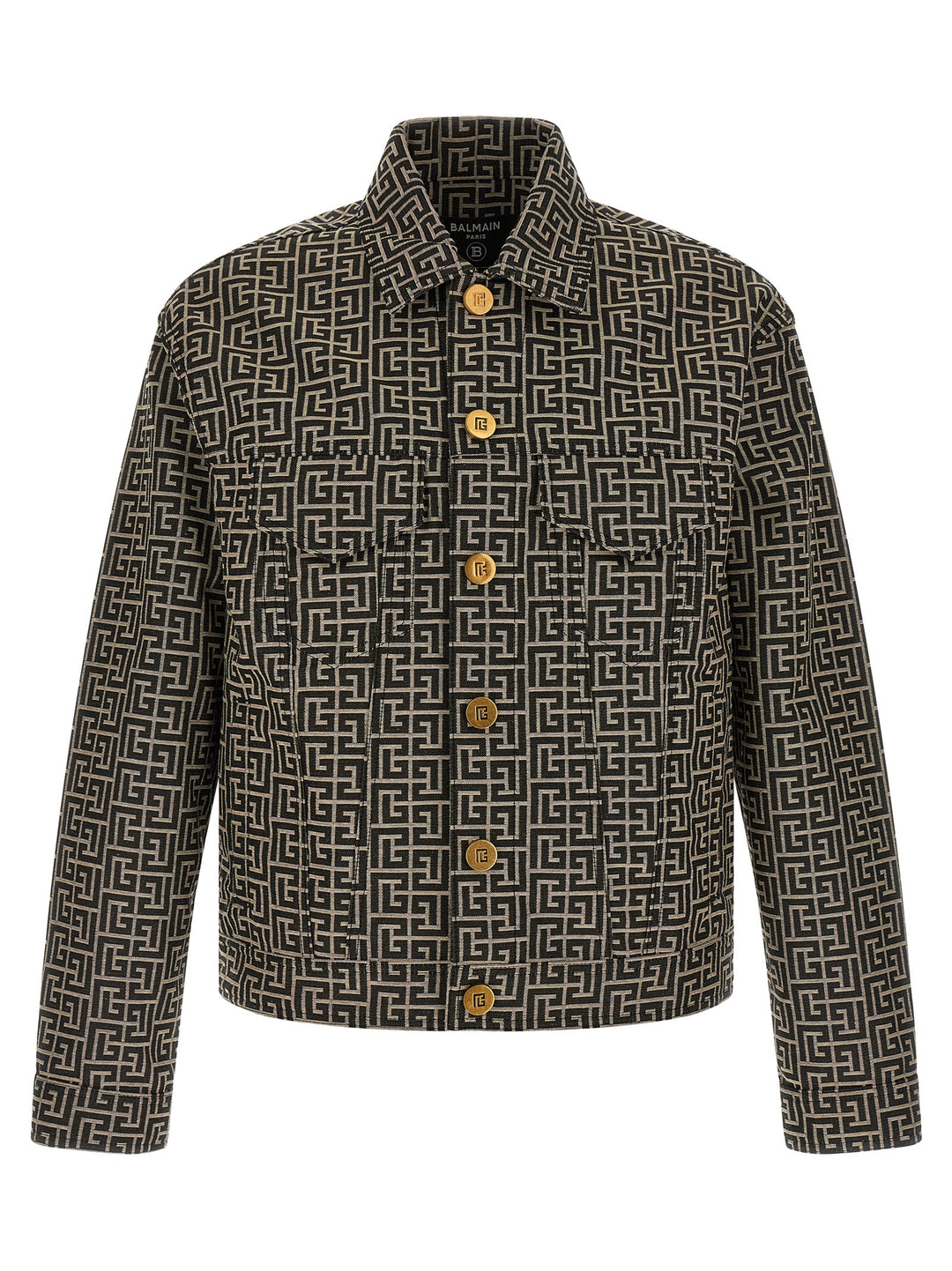 Balmain Jacquard Monogram Jacket Puffer Jackets - Nero | 679be719b2230d2e04417d2cb97389b4eae38d9e