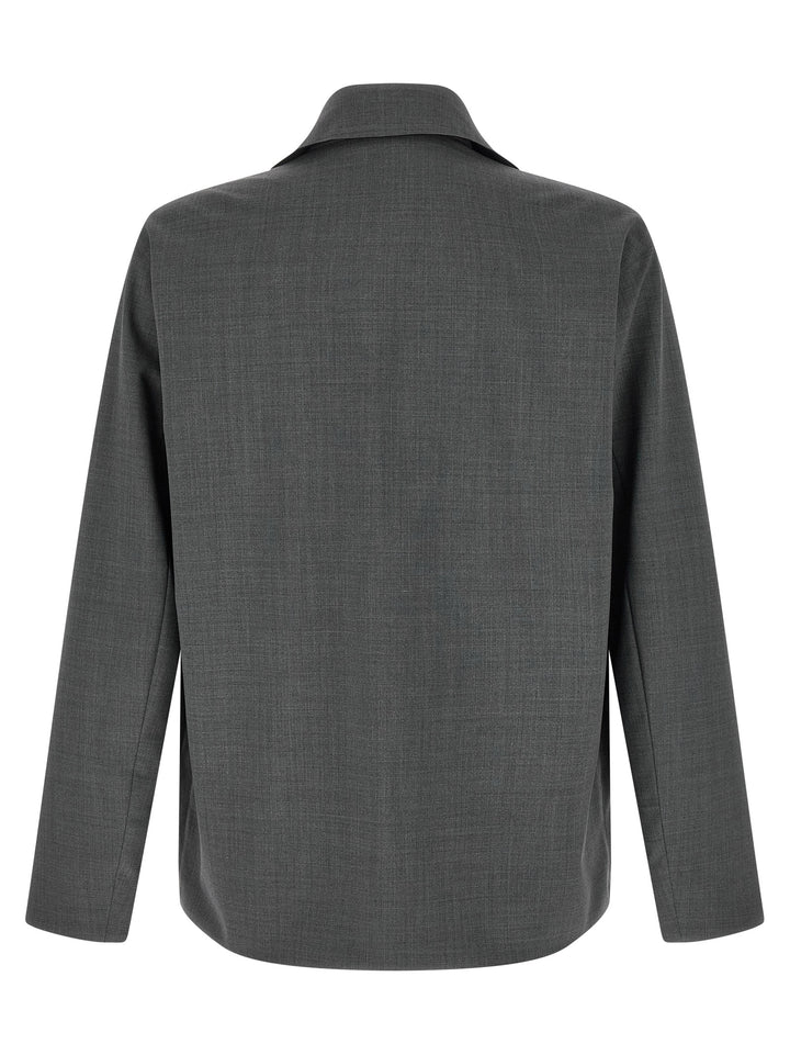 Herno Reversible Overshirt Puffer Jackets - Grigio | 48d8bb2ce2f185a202f21898ff406ede87c2ab59