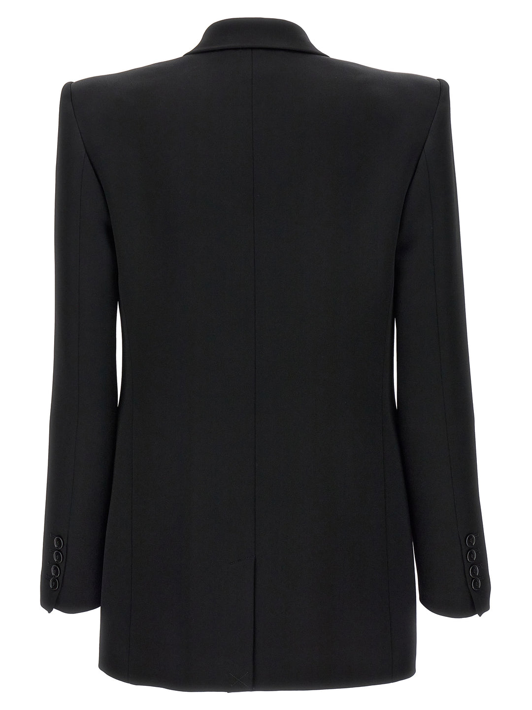 Double-Breasted CrêPe Satin Blazer Blazer And Suits Nero
