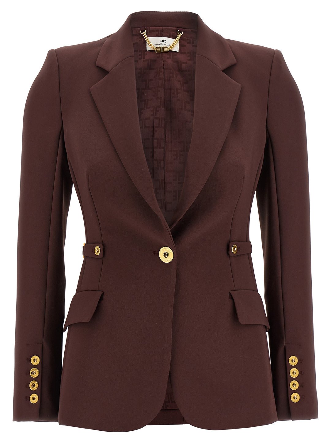 Elisabetta Franchi Jewel Strap Blazer BlazerS - Viola | cdff23011af05566567dc650cb76f2fee835acd9