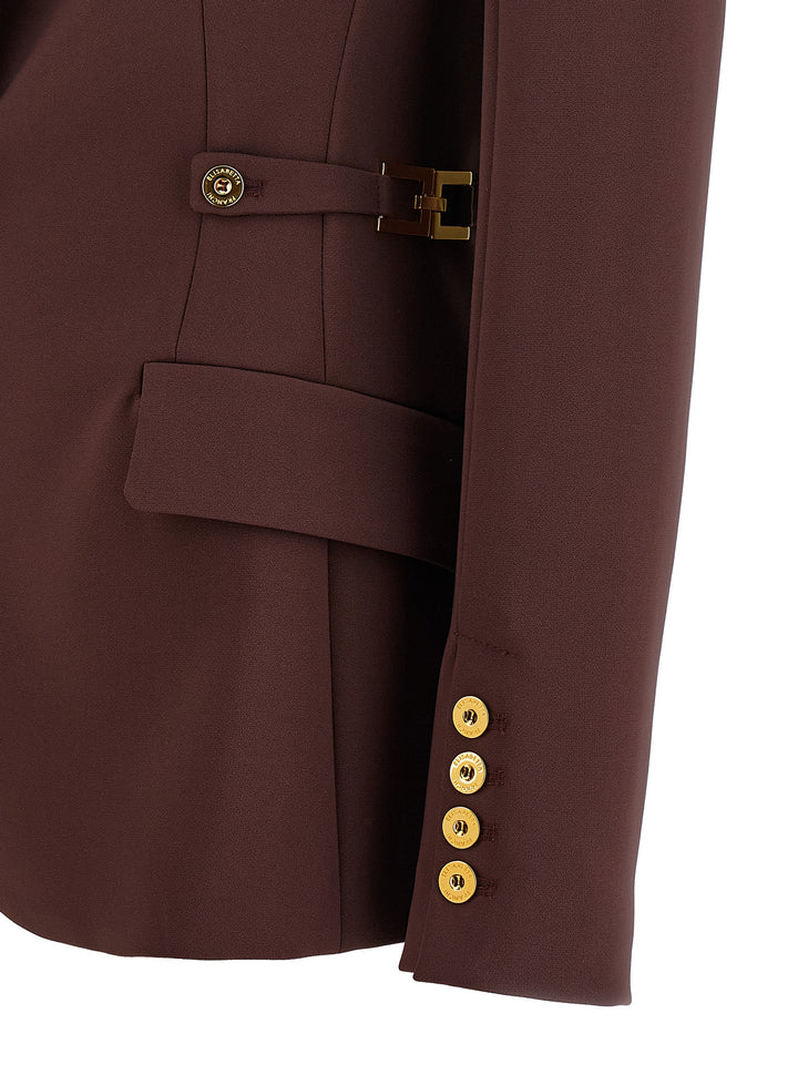 Elisabetta Franchi Jewel Strap Blazer BlazerS - Viola | 76739d5dedd43406afda9c2ac6cc09b0f7299344