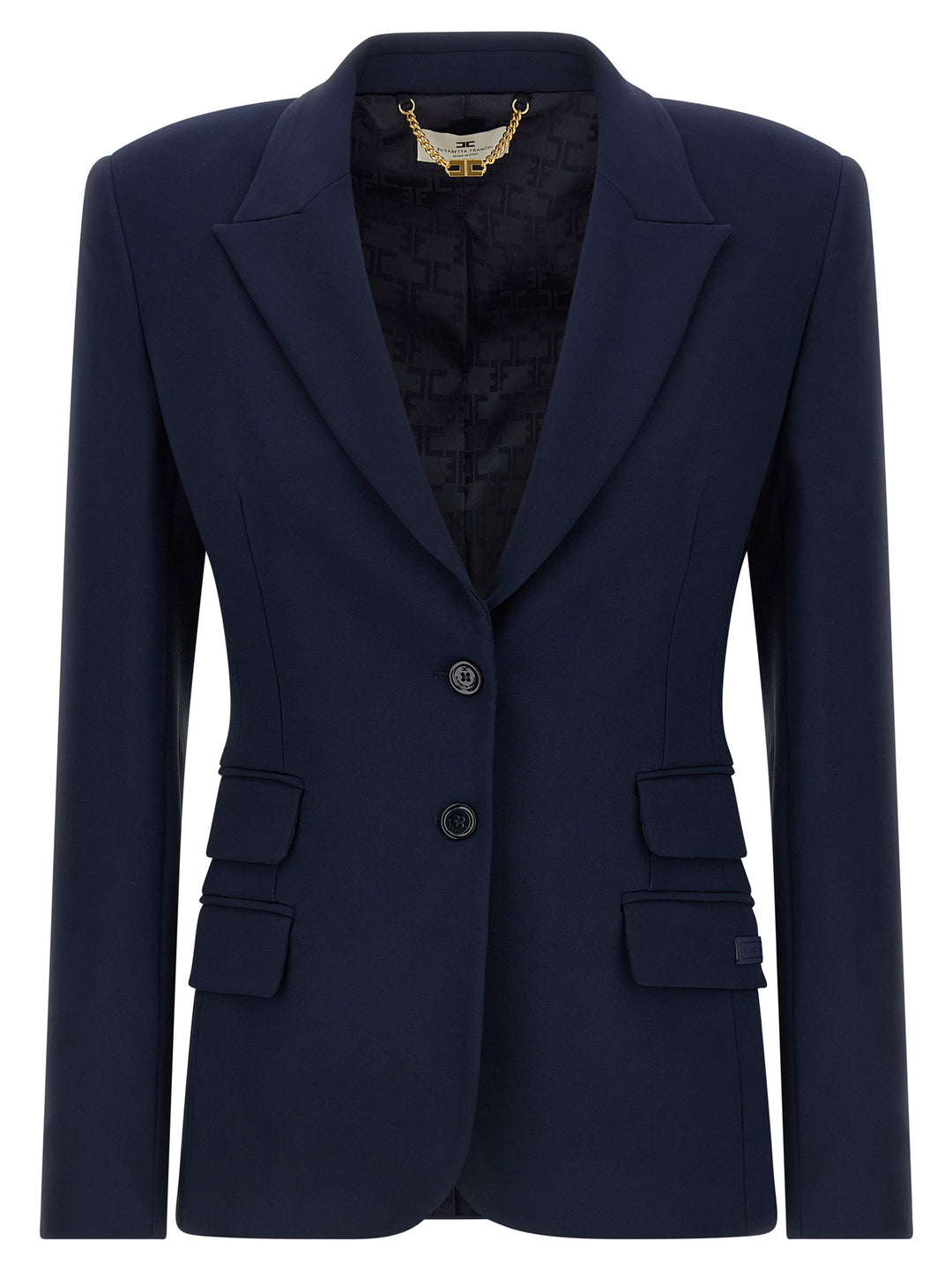 Elisabetta Franchi Light Crêpe Blazer BlazerS - Blu | 6339726c1b4aa9143c6ed6f9cb67810581a25895