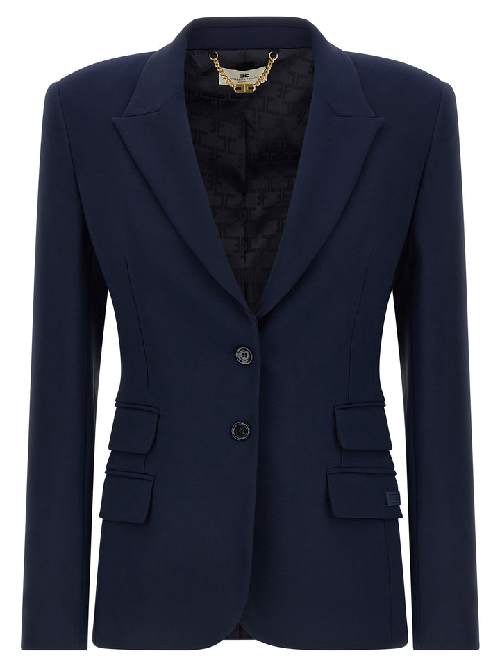 Elisabetta Franchi Light Crêpe Blazer BlazerS - Blu | 6339726c1b4aa9143c6ed6f9cb67810581a25895