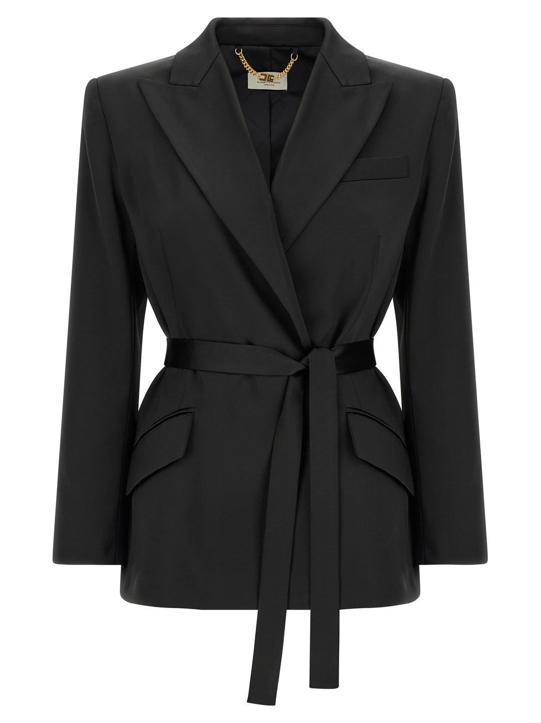 Elisabetta Franchi Stretch Satin Blazer BlazerS - Nero | bcc2638da73fe01b35bab2db94032fe8f8c6cdb9