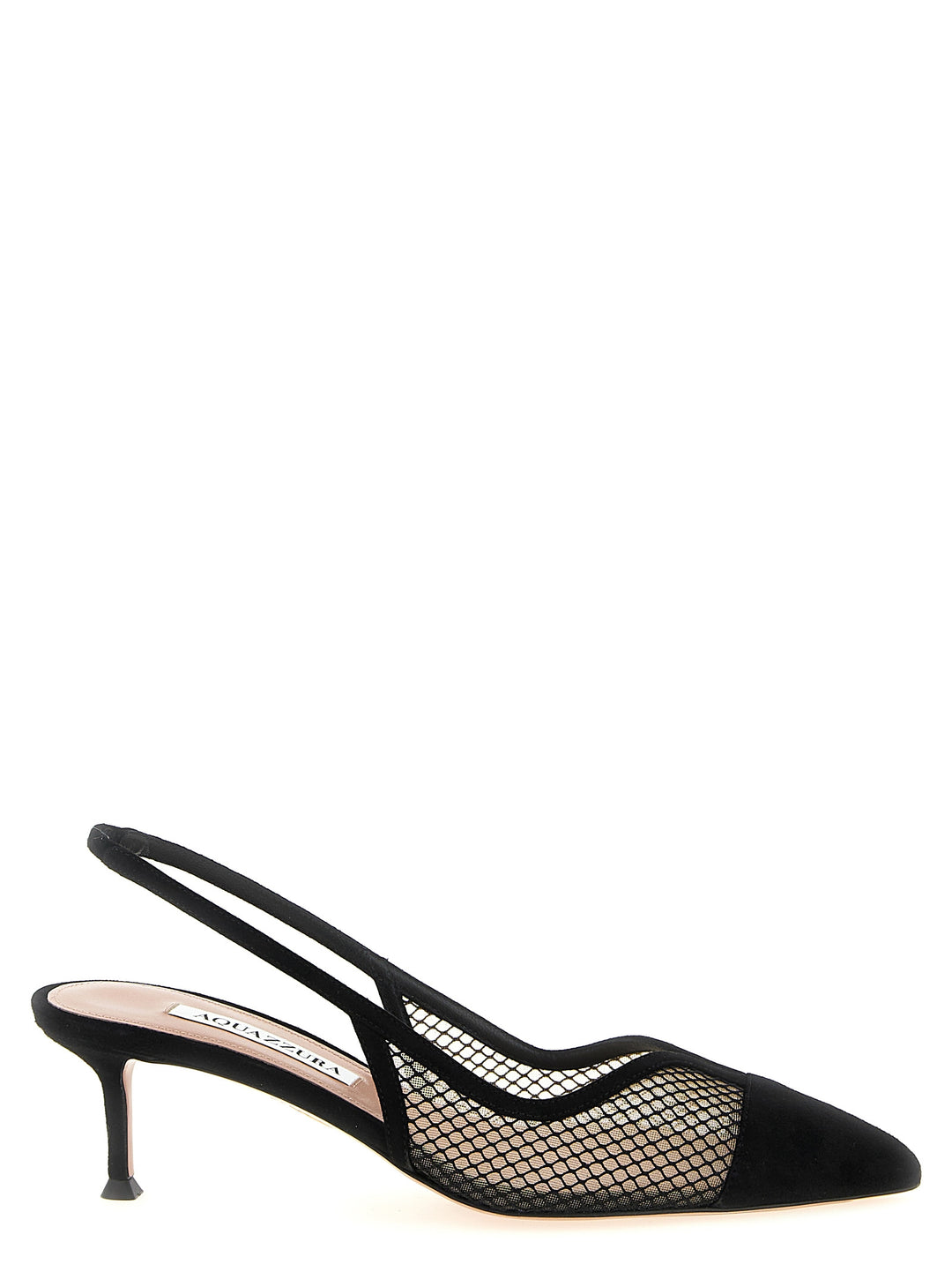 Aquazzura Gia Mesh Decollete - Nero | 681e7ec95146a2aacdcc4ccddd056d8dabc0bb71