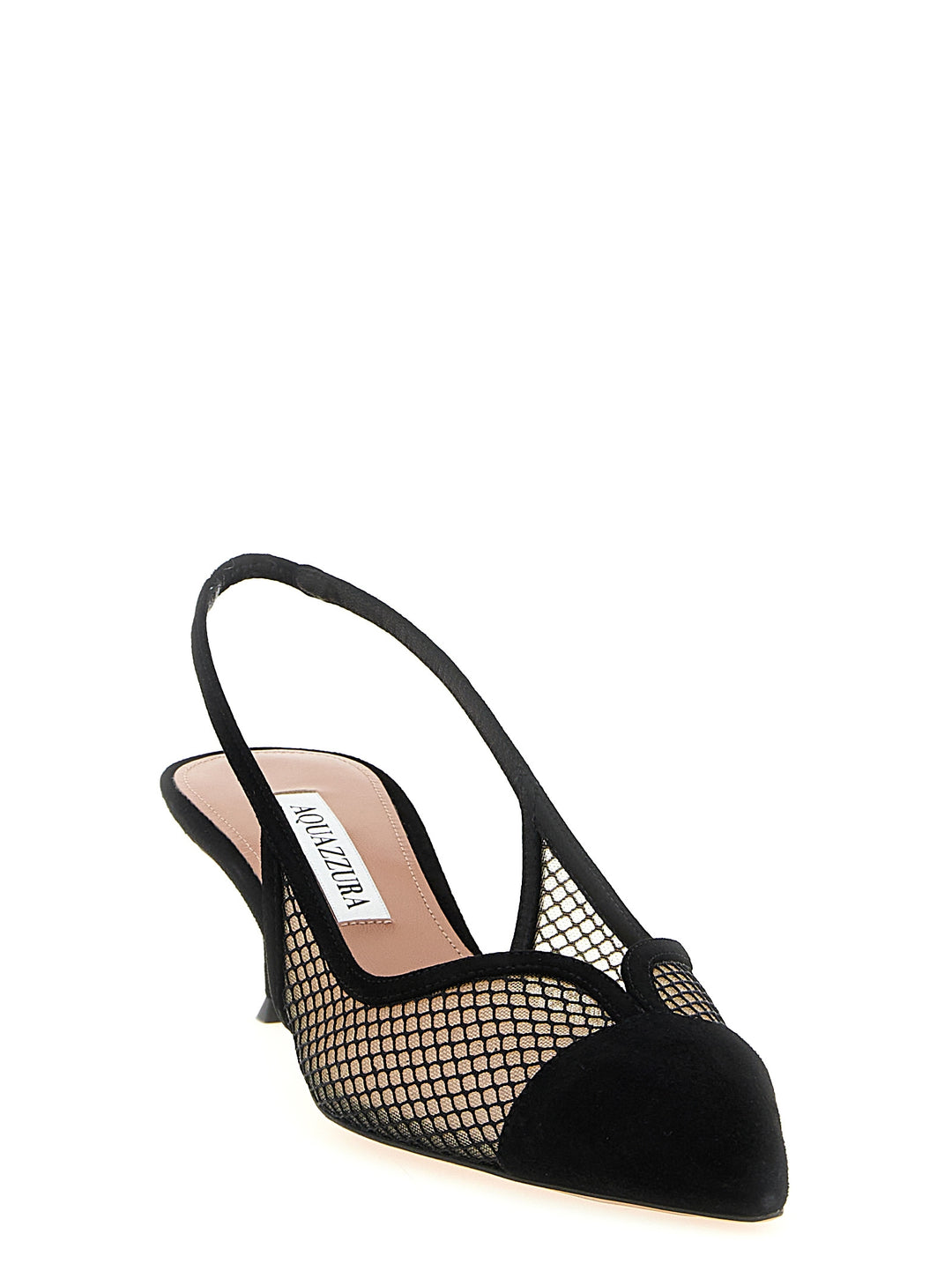 Aquazzura Gia Mesh Decollete - Nero | d067d0ced979256dfdc5afc3d21b2aa598bc9185