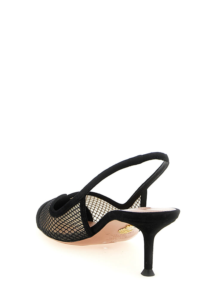 Aquazzura Gia Mesh Decollete - Nero | 7f34c0d6bfb788bfcfa9d66e5dbff59907053a84