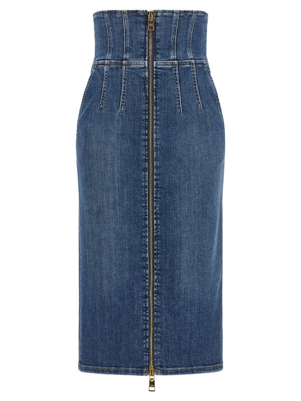 Denim Skirt Gonne Blu