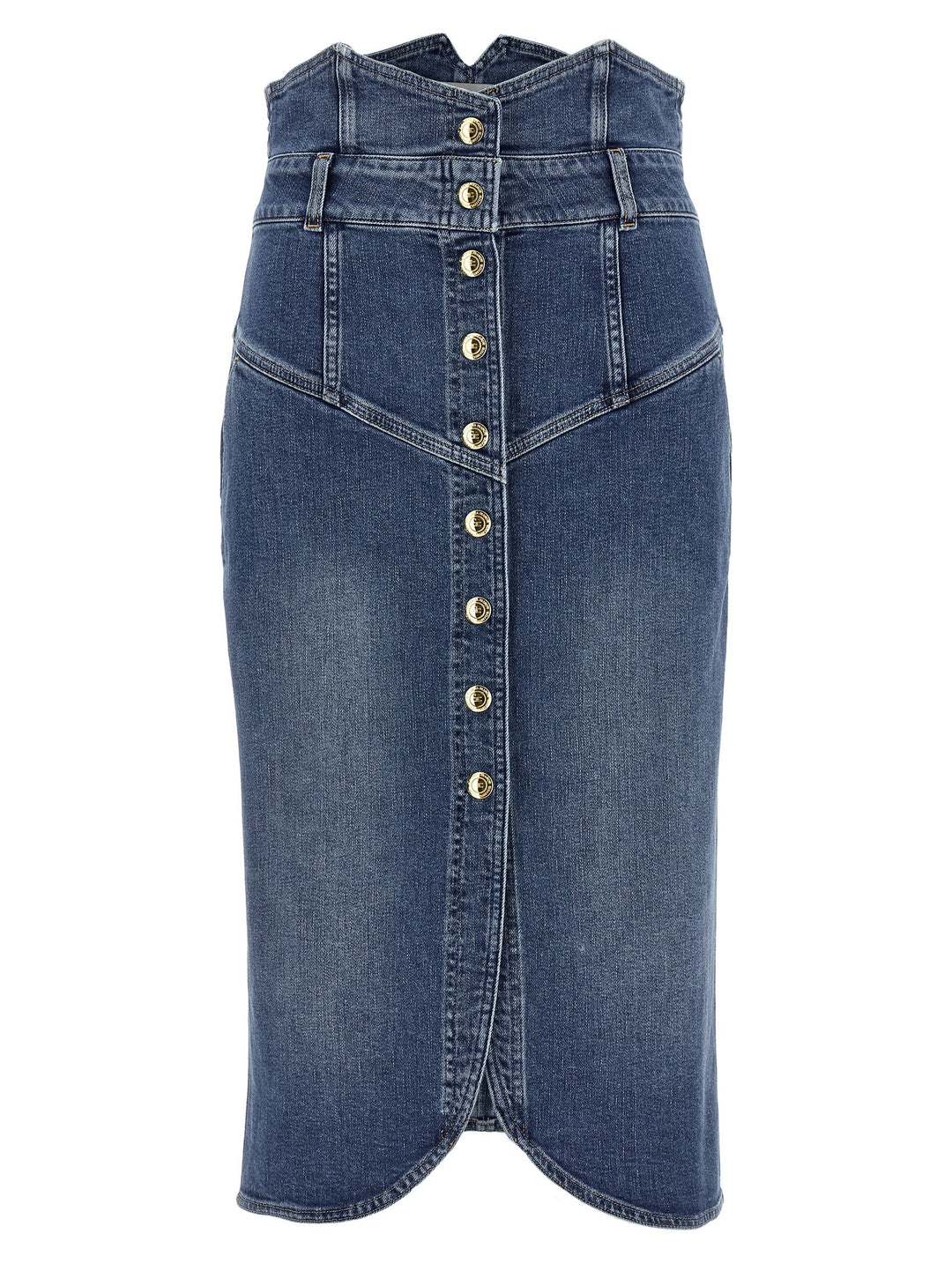 Elisabetta Franchi Denim Skirt Gonne - Blu | 40f9435a3d489b2e7a4bc17ba87b4b5033c1c746