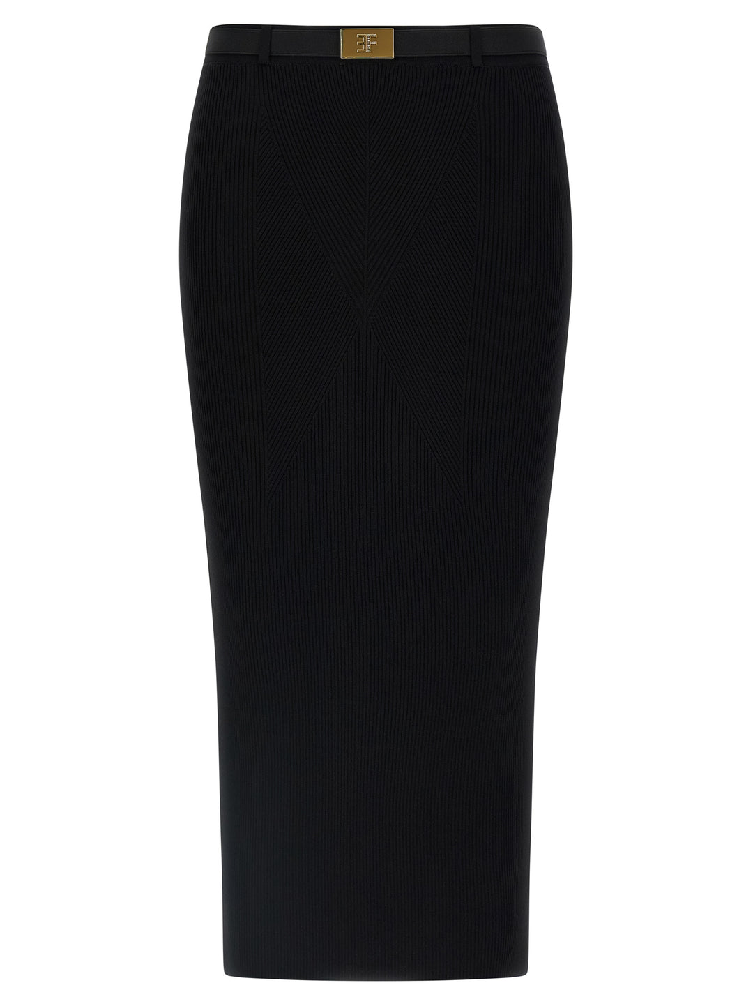Elisabetta Franchi Ribbed Knit Skirt Gonne - Nero | 7b2c86c5deeb4e215583c7c85d63eba24ac4c32d