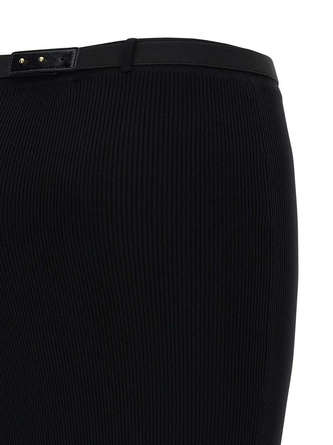 Elisabetta Franchi Ribbed Knit Skirt Gonne - Nero | 6060bce6c0e1fcffd432e86bf1759258731b6c9b