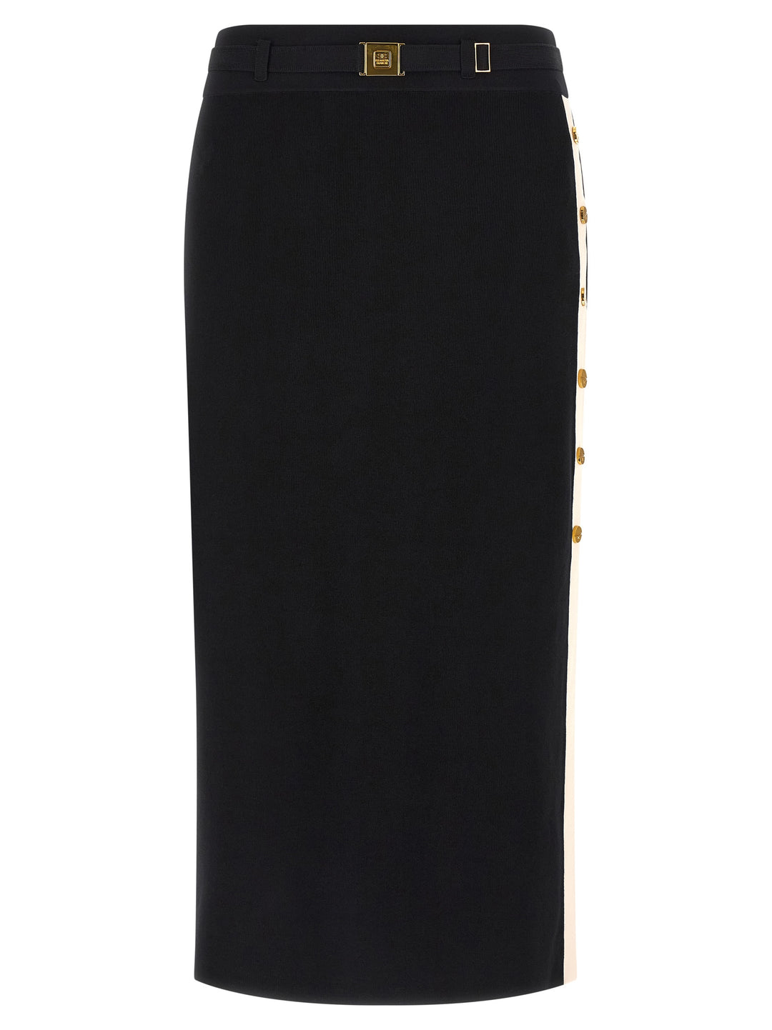 Elisabetta Franchi Side Band Skirt Gonne - Nero | 8a5762fceb242219936376d8d09a85987868a115