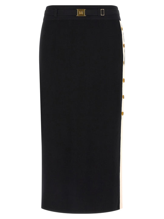 Side Band Skirt Gonne Nero