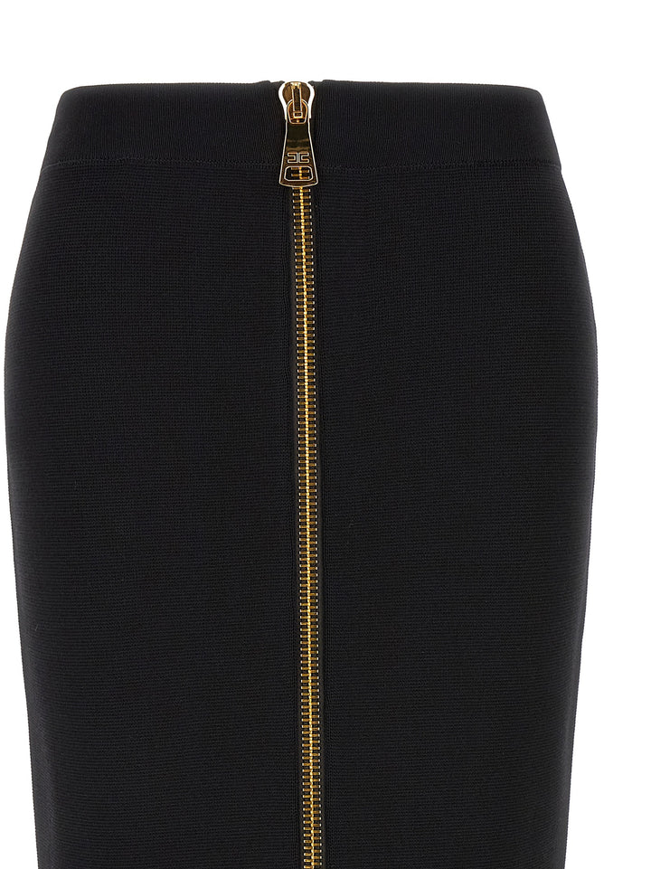 Elisabetta Franchi Zip Skirt Gonne - Nero | bcb92d6ec12f2555591e69ee8146c461e028c69a