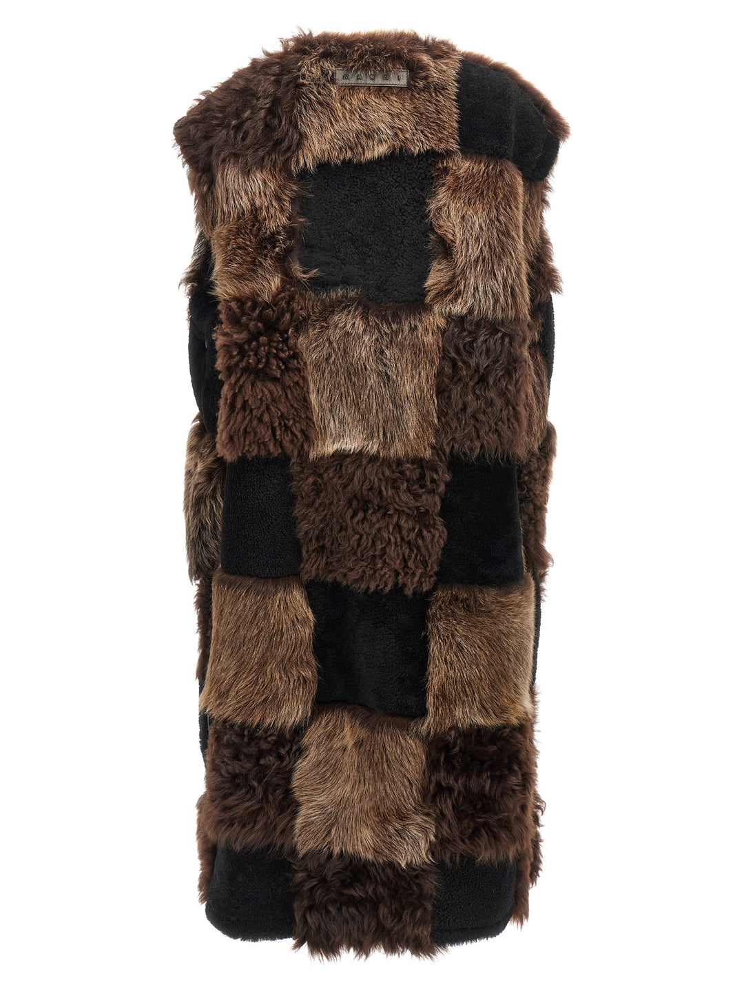 Marni Long Shearling Vest Gilet - Marrone | cac503ba2951a73b5c380e7d239fcbdd70748381