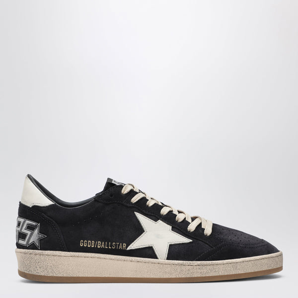Dark Blue/White Ball Star Sneakers In Suede And Leather