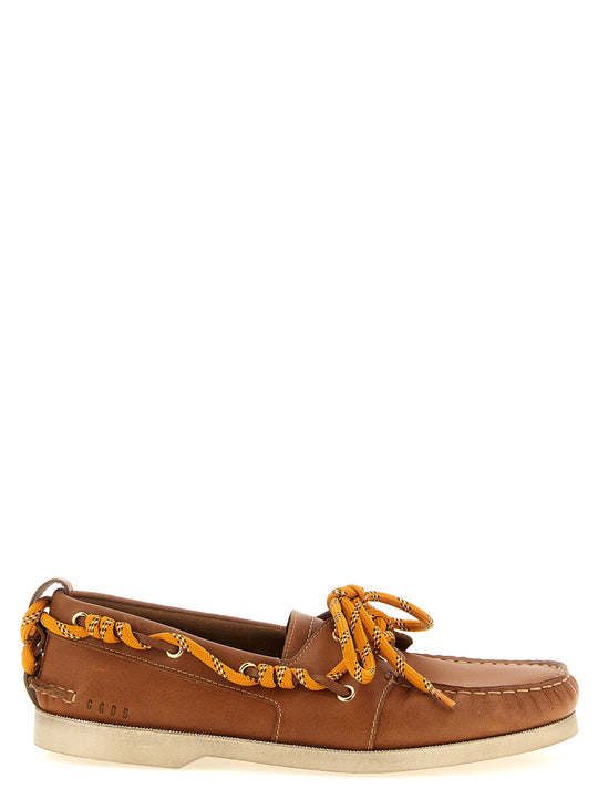 Leather Boat Shoe Loafers Brown