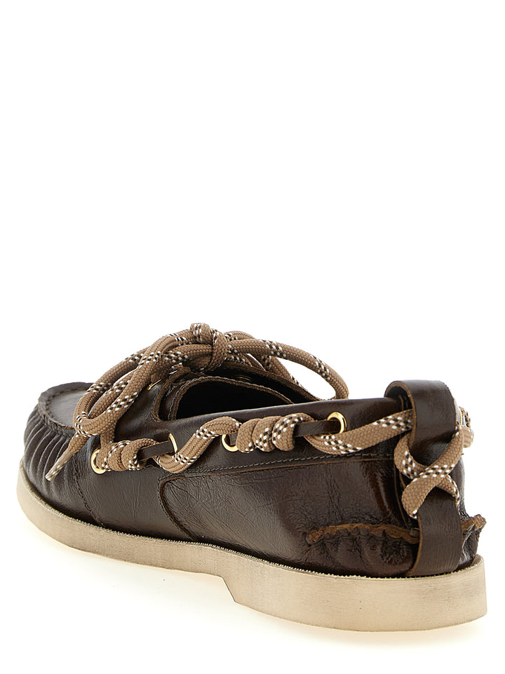 Golden Goose Boat Mocassini - Marrone | 087e3c544a41214d03f7ebfa3fe15d490a832258