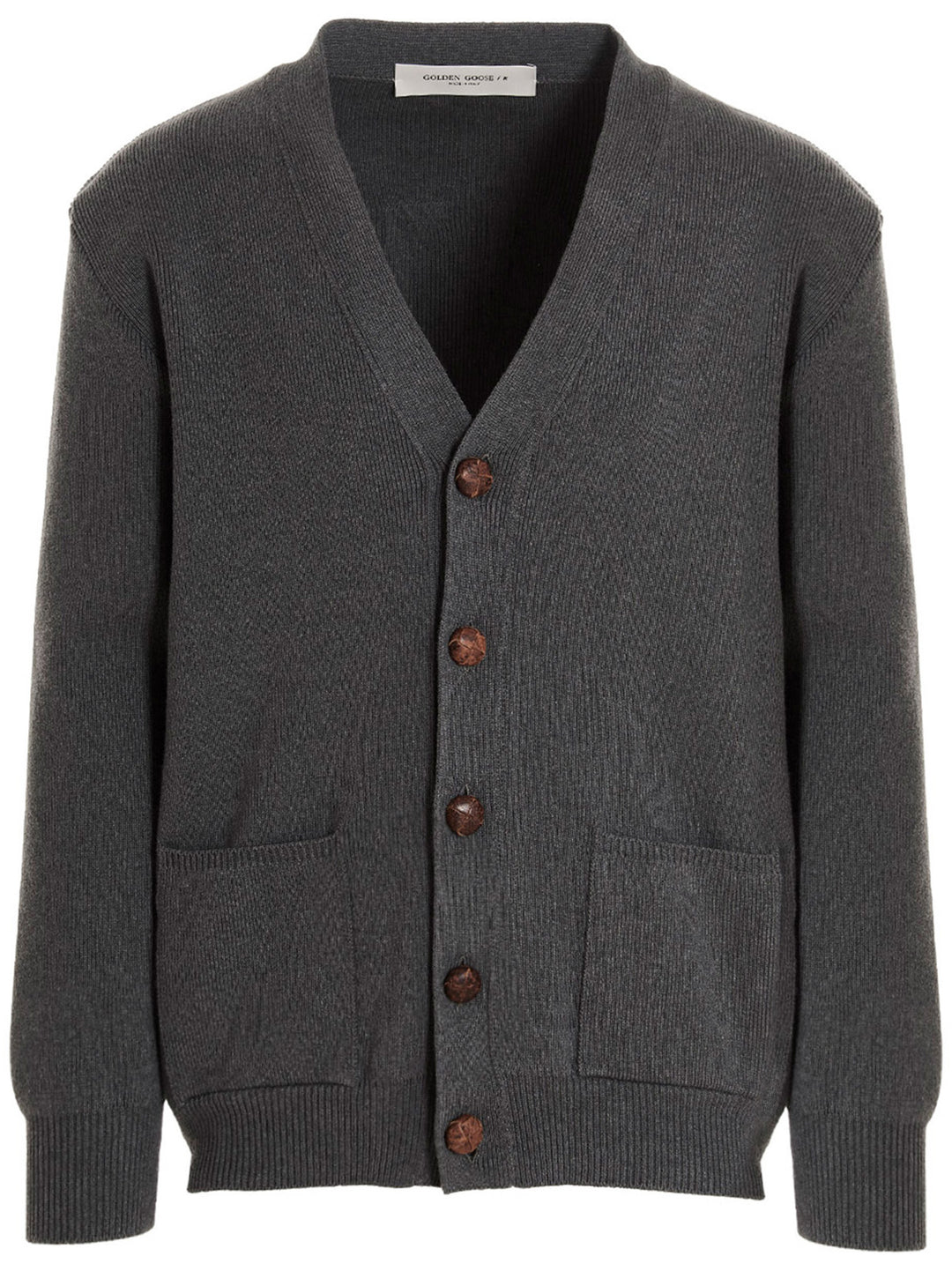 Golden Goose Logo Cardigan Maglioni - Grigio | 7bfbdd73a90035d9bca223ca024c75cab69a87c7