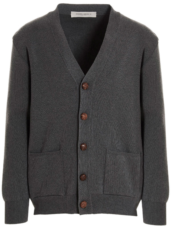 Logo Cardigan Maglioni Grigio