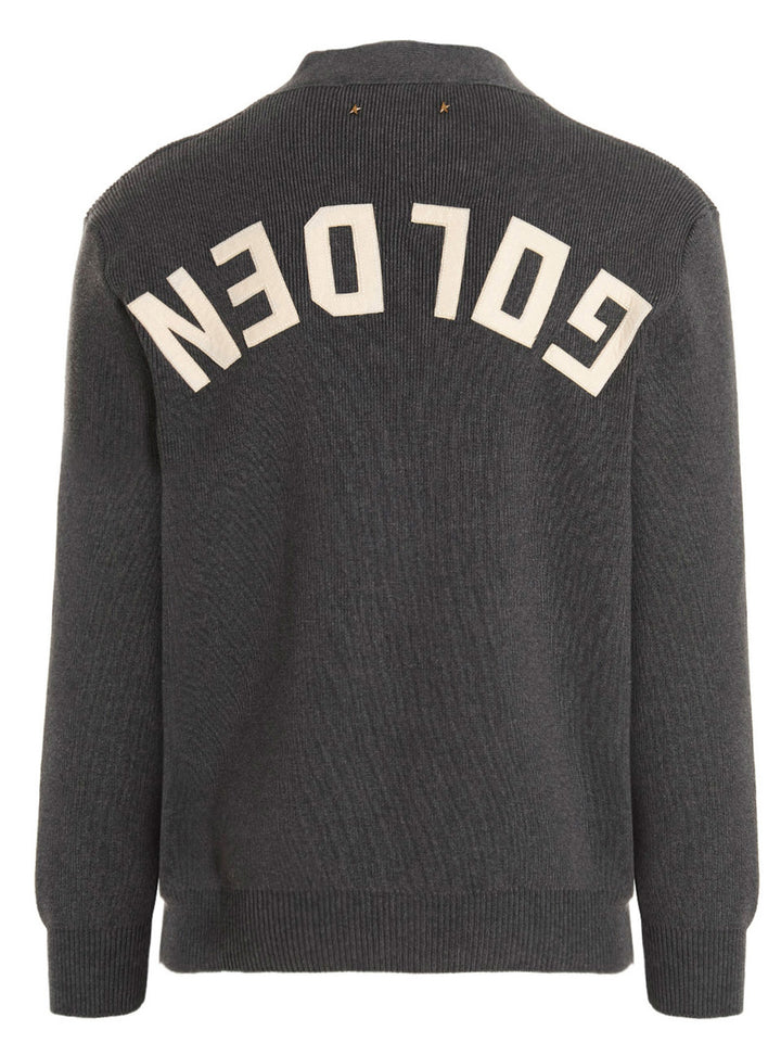 Golden Goose Logo Cardigan Maglioni - Grigio | 29248bf71b5201402147abfd0a24a5c691cc3f8d