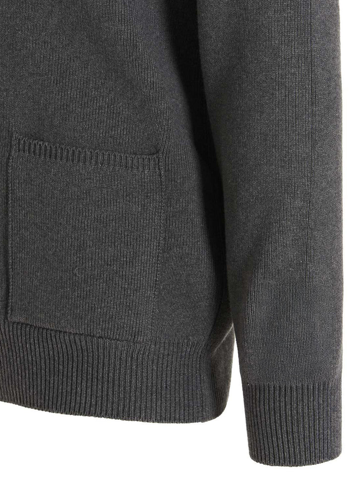 Golden Goose Logo Cardigan Maglioni - Grigio | 4778481a32ae2bea51a9cc31e6138fa728742f1a