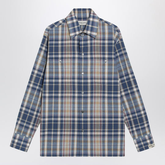 Indigo Blue Checked Shirt