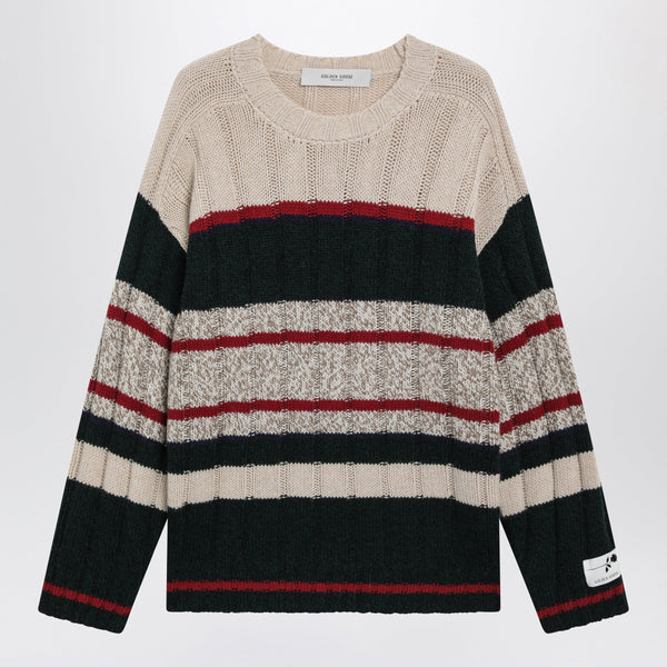 Multicolour Striped Jumper In Alpaca Blend