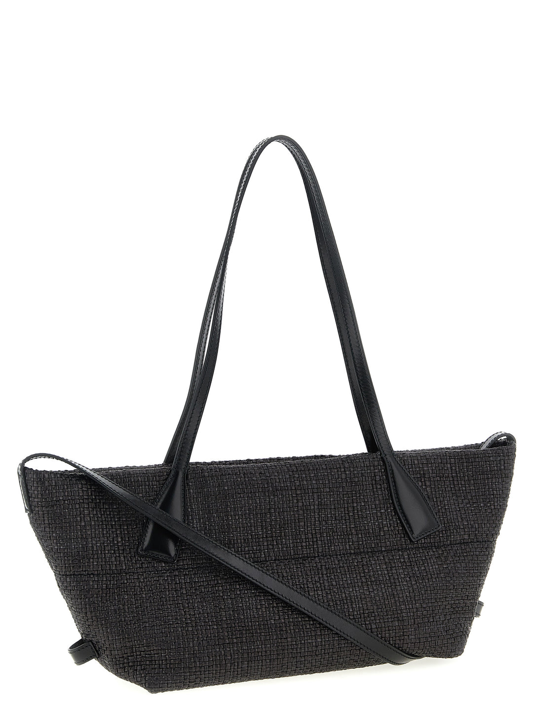 Balmain Track-Small Rafia Tote - Nero | 6160ee629c2f3944554b9f8f2b5124669a381332
