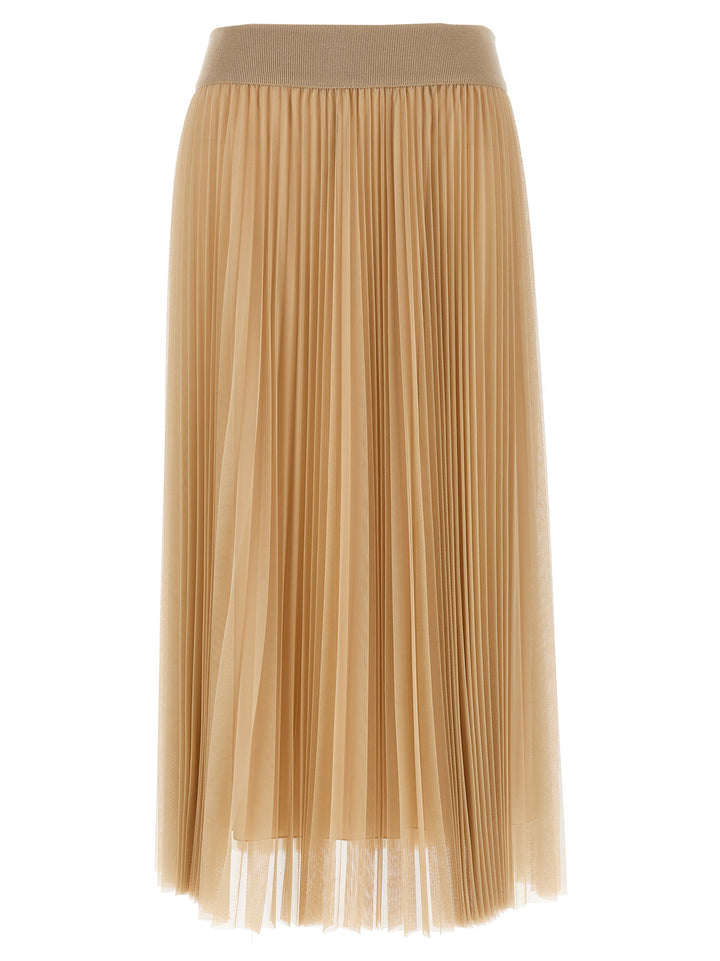 Fabiana Filippi Pleated Skirt Gonne - Beige | 72ed4d93e1c02311a2cb0085042d8e877e8bb472