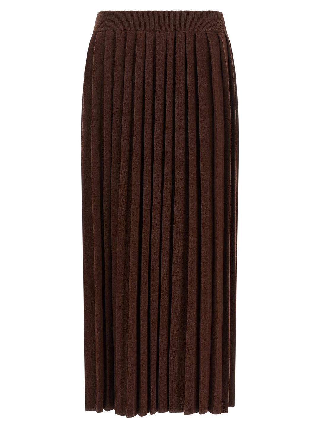 Fabiana Filippi Knitted Pleated Skirt Gonne - Marrone | c81409bcce388904cc7a3f347c3f27887ac7b4de