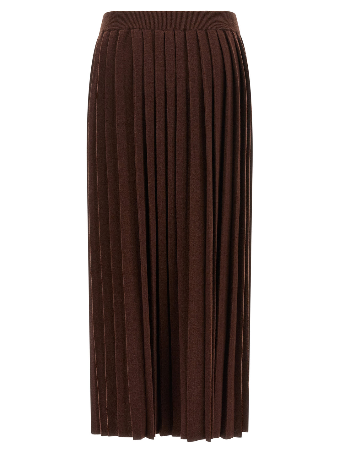 Fabiana Filippi Knitted Pleated Skirt Gonne - Marrone | 9ee69b64355835e1507122d5e852da42a6cc249b