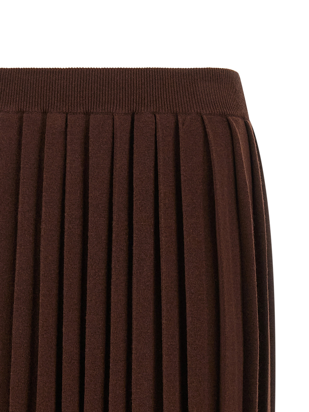 Fabiana Filippi Knitted Pleated Skirt Gonne - Marrone | 5b9eb9e67454296ae684901fe51ad7622939de10