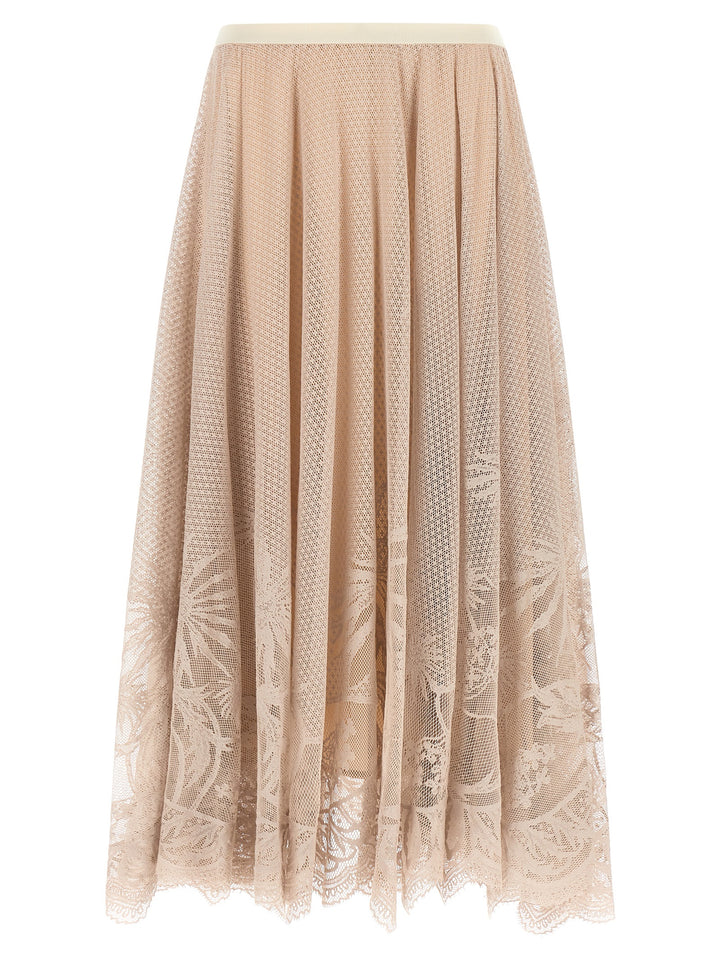 Fabiana Filippi Jacquard Lace Skirt Gonne - Rosa | 39537d5d9df0dcf818e40012de3f438c9a1c831f
