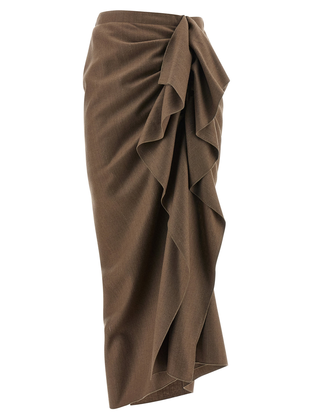 Fabiana Filippi Pinstripe Skirt Gonne - Beige | 24bfeaeb9acdcf8920bb4a340e4d4bb3cf94b2ba
