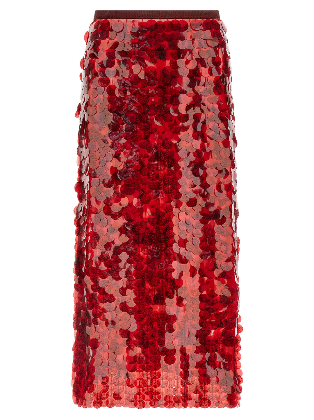 Fabiana Filippi Sequin Skirt Gonne - Rosso | c7545f2307198244b4820ba44119e2efe68336ef