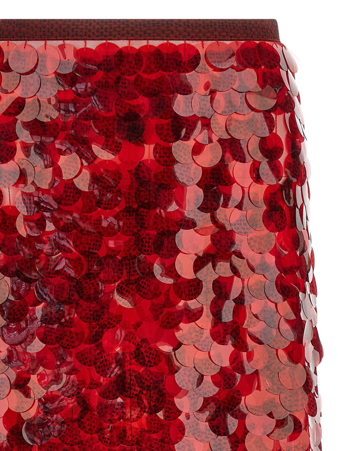 Fabiana Filippi Sequin Skirt Gonne - Rosso | ce44d28995a6e6102902a30765cb2b794c31b4a5
