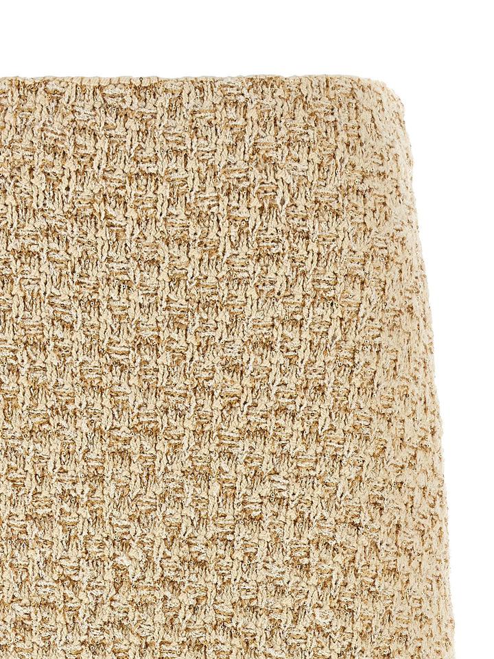 Fabiana Filippi Denim-Effect Tweed Skirt Gonne - Oro | 45a11007e797c4417737ca7eafa60c532d29de1b