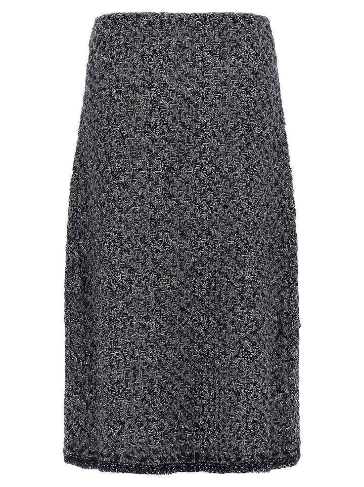 Fabiana Filippi Tweed Skirt Gonne - Blu | e368d1d0a5d24b075bb6bf1c3f2036552a3a2ccf