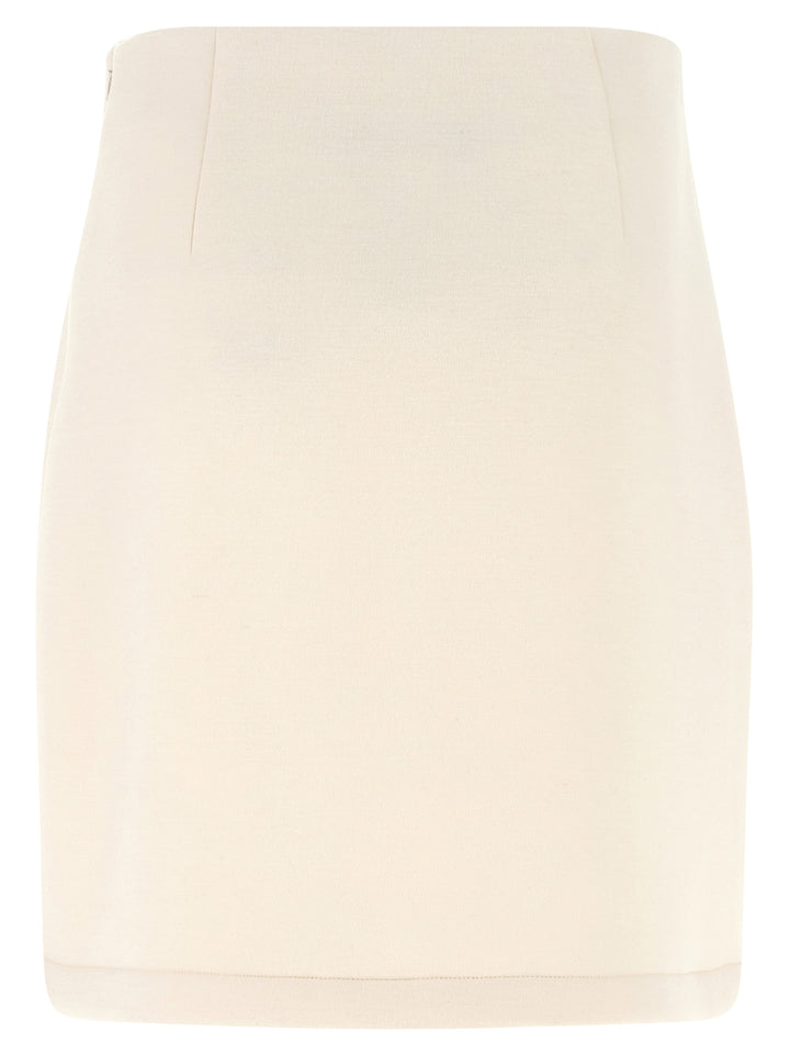 Fabiana Filippi Cashmere Scuba Skirt Gonne - Beige | 441e21a4873d882f92d224559296a3409e649b3b