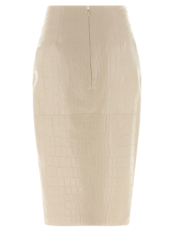 Elisabetta Franchi Longuette Skirt Gonne - Bianco | 412028921675724b1d507aca4a7cd6d7aeaa59bb
