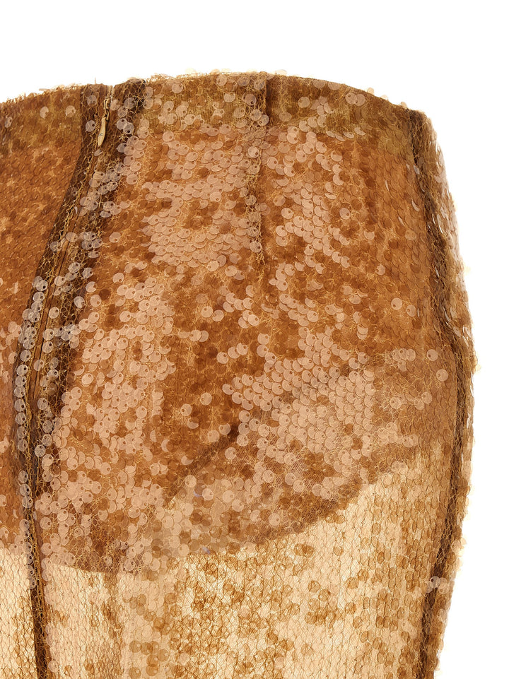 Elisabetta Franchi Sequin Skirt Gonne - Beige | a5e921c3311eff23e23af2d09e3826c308aa875f