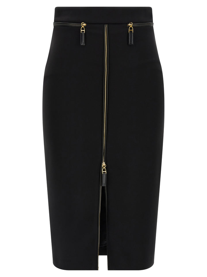 Elisabetta Franchi Zip Skirt Gonne - Nero | c532105e7efaa53af5b0dcad9920659d9c780cc9